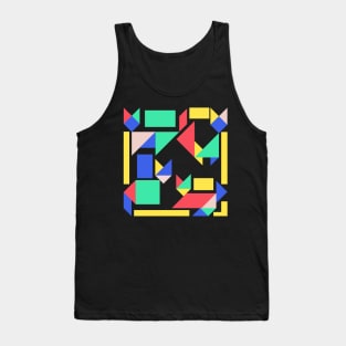 geometric cat Tank Top